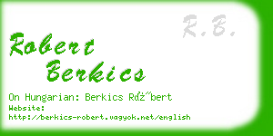 robert berkics business card